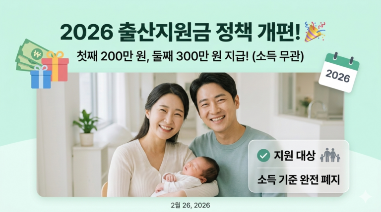 2026년 💰출산지원금 완벽 가이드: 첫만남부터 육아까지!