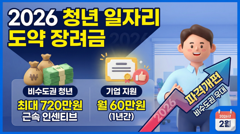 2026년 🚀 청년 일자리 도약 장려금: 최대 720만원 지원, 신청 가이드 완벽 정리!