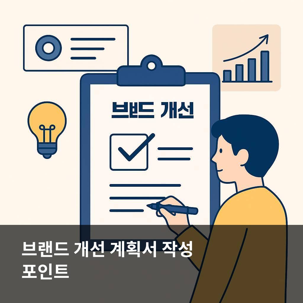 부산 브랜드 품질개선 지원 계획서 작성 포인트와 서류 준비 항목을 담은 이미지