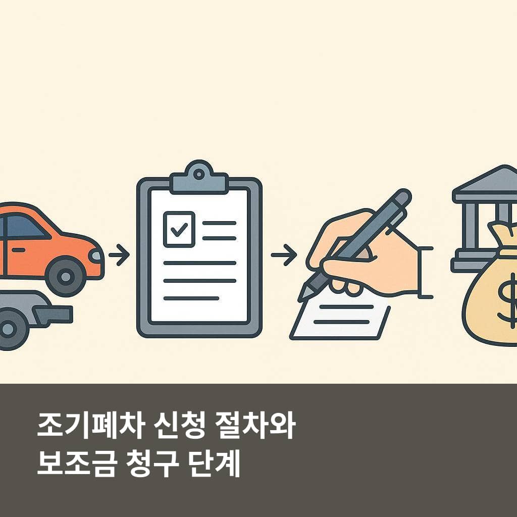서울 조기폐차 2차 신청 절차와 보조금 청구 단계를 정리한 이미지