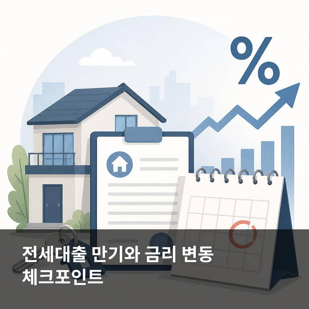 한은 부총재 금리 인상론 언급 이후 전세대출 만기와 금리 변동 체크포인트를 보여주는 이미지