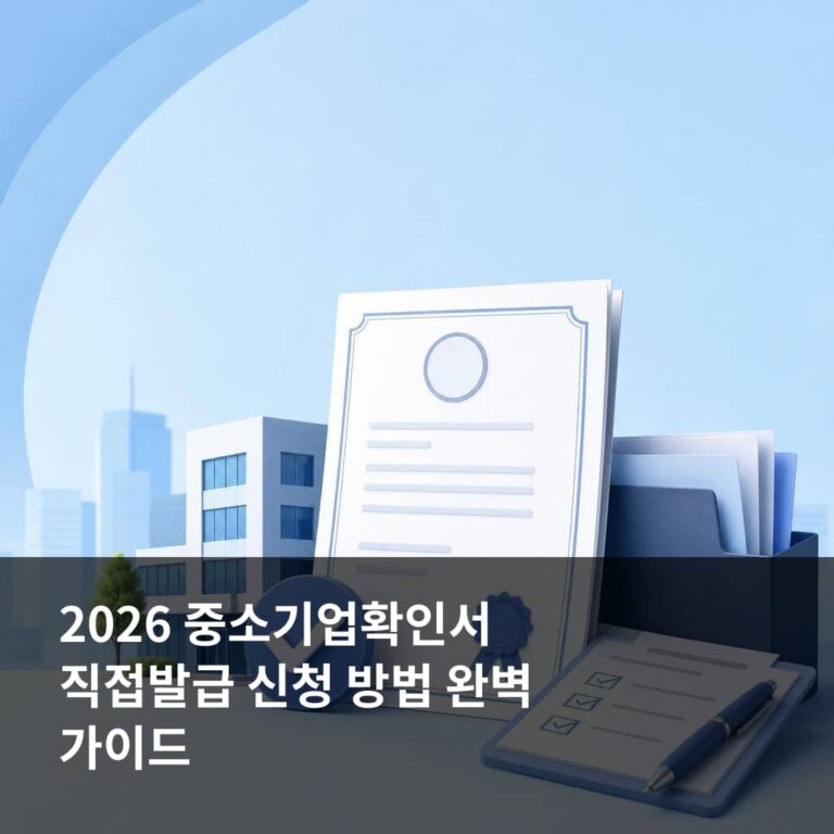 2026 중소기업확인서 직접발급 신청