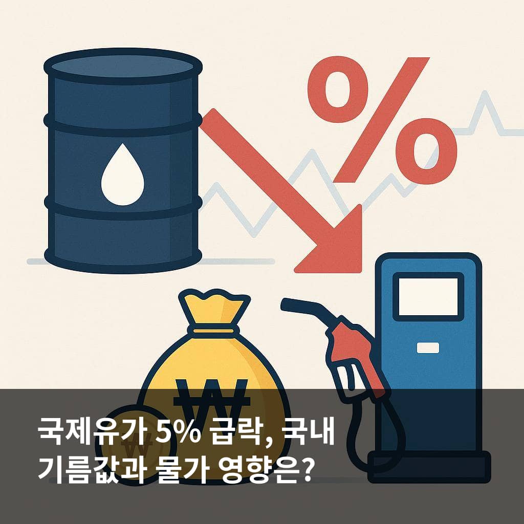 국제유가 5% 급락