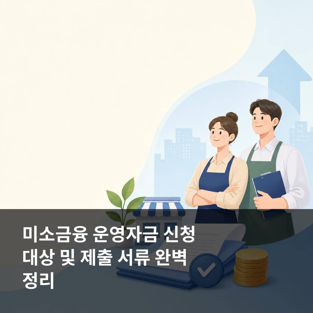 미소금융 운영자금 신청 대상