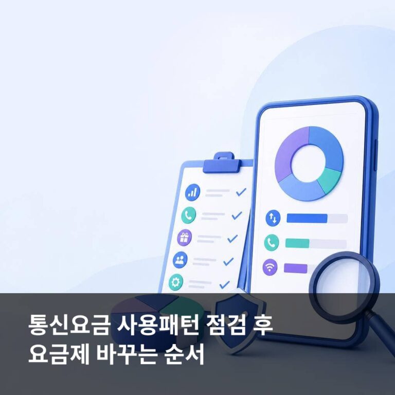통신요금 사용패턴 점검 후 요금제 바꾸는 순서