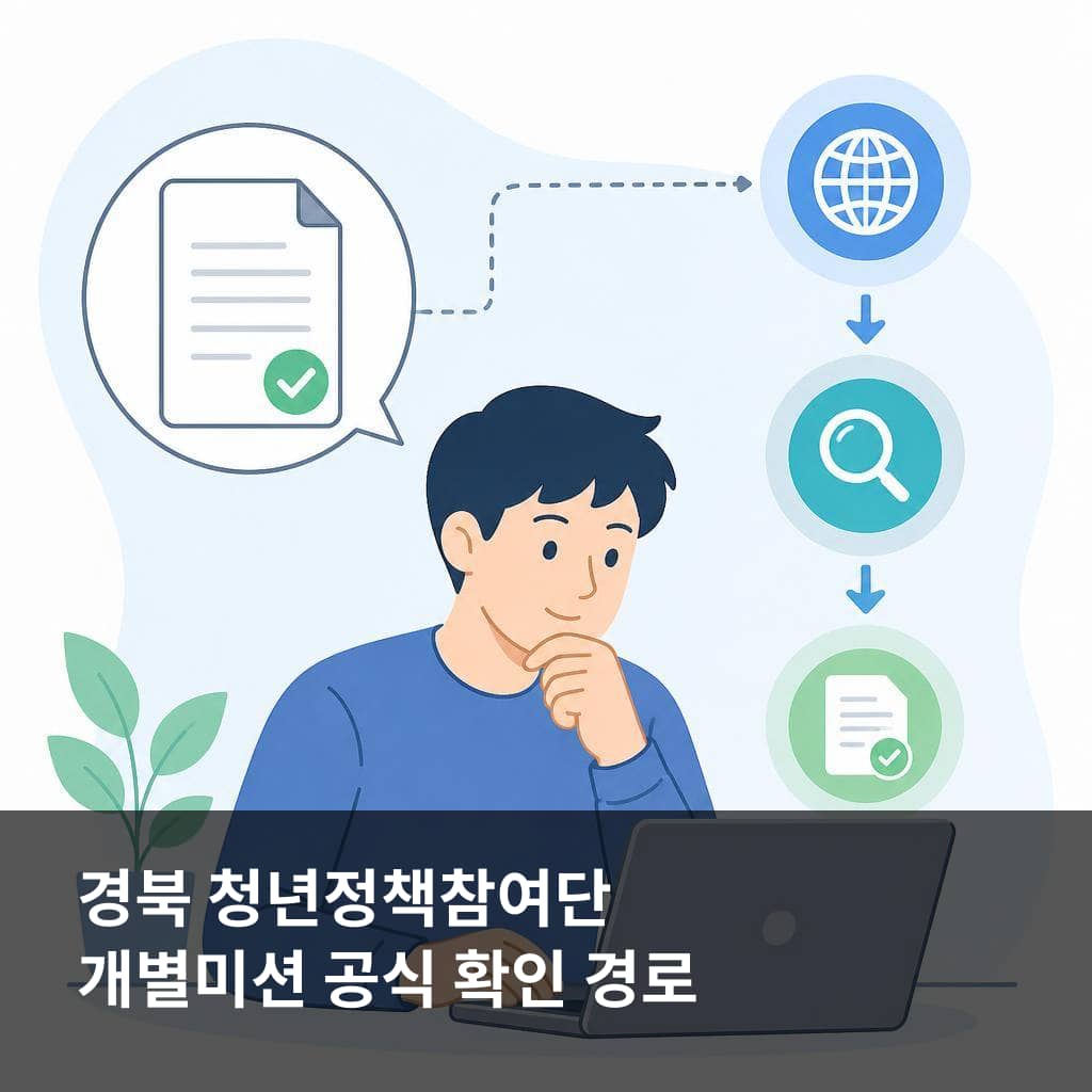 경북 청년정책참여단 개별미션 공식 확인 경로와 제출 준비 흐름