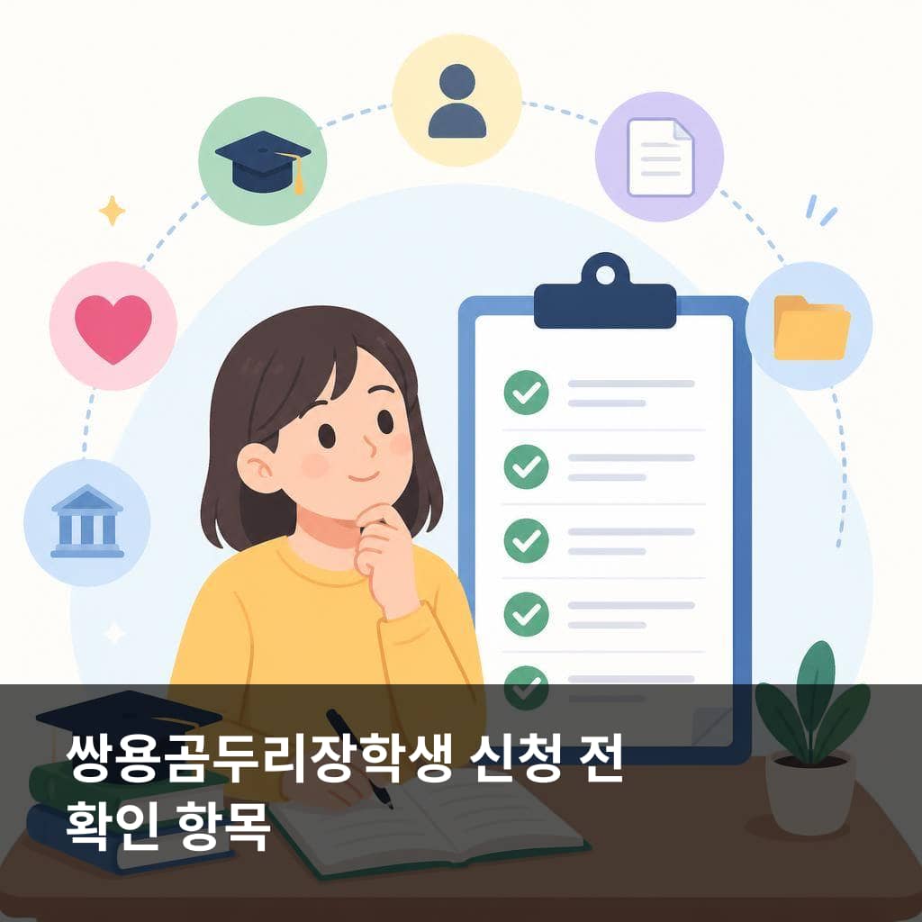 쌍용곰두리장학생 지원신청 전 대상과 서류 확인 항목