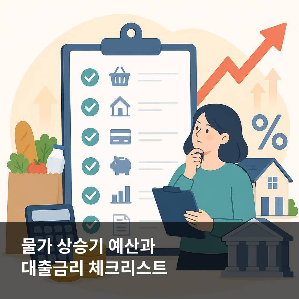 6월 소비자물가 3.2% 이후 예산과 대출금리 체크리스트를 정리한 이미지