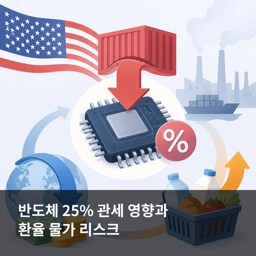 반도체 25% 관세 영향이 환율과 물가에 연결되는 구조
