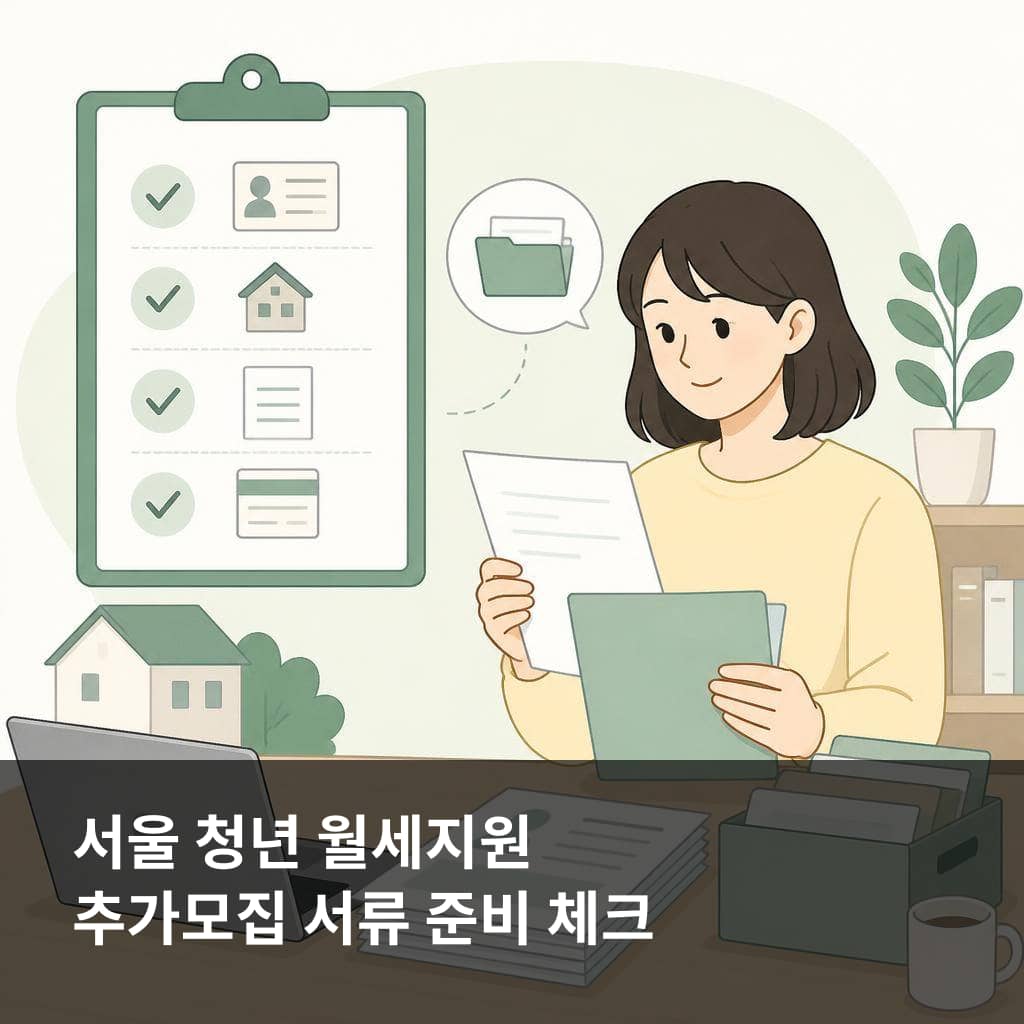 서울 청년 월세지원 추가모집 신청을 위한 서류 준비와 체크리스트
