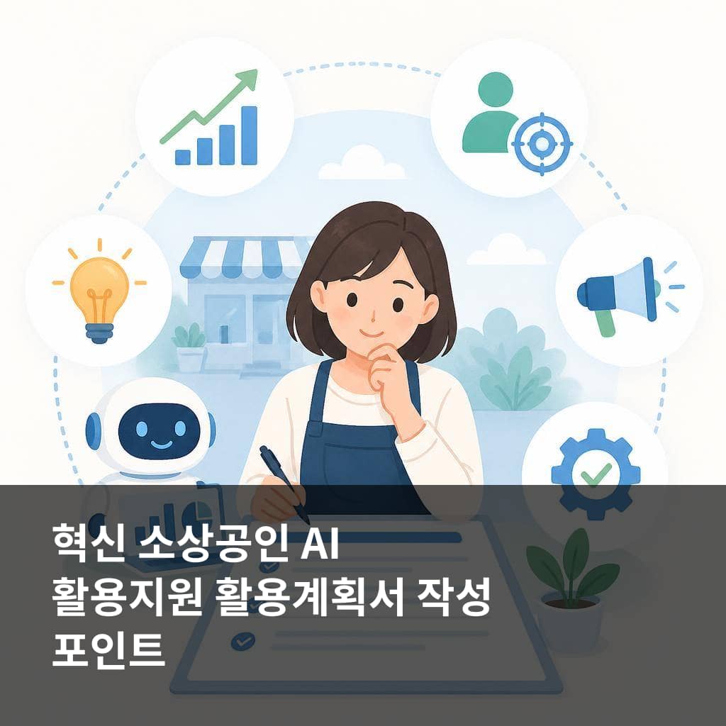혁신 소상공인 AI 활용지원 활용계획서와 제출 서류 준비 포인트
