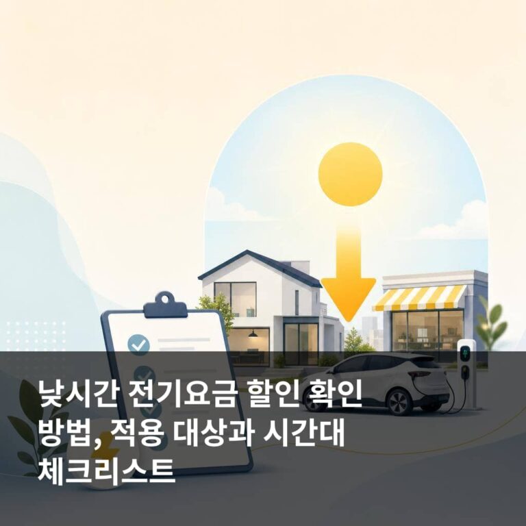 낮시간 전기요금 할인 확인 방법: 대상 계약과 시간대 기준