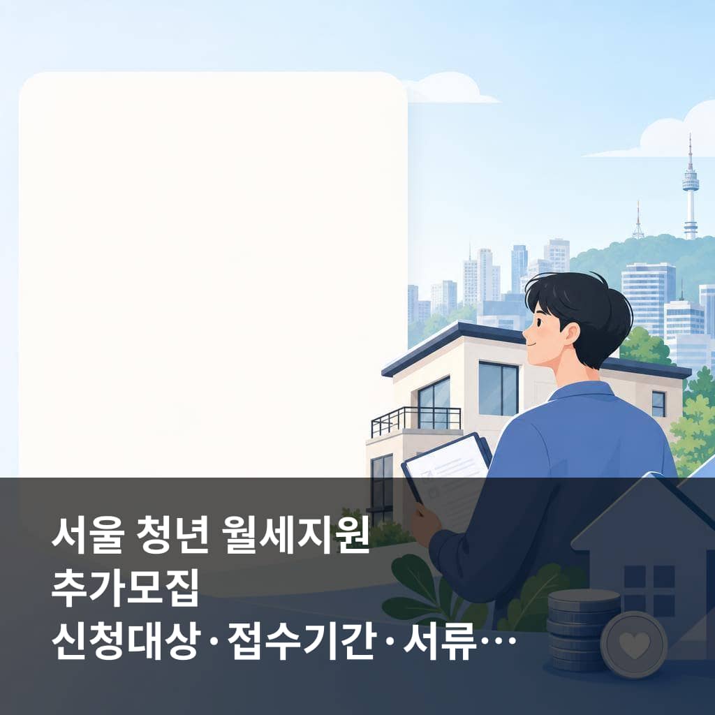 서울 청년 월세지원 추가모집