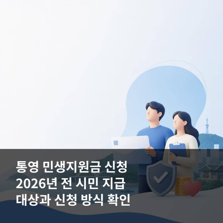통영 민생지원금 신청