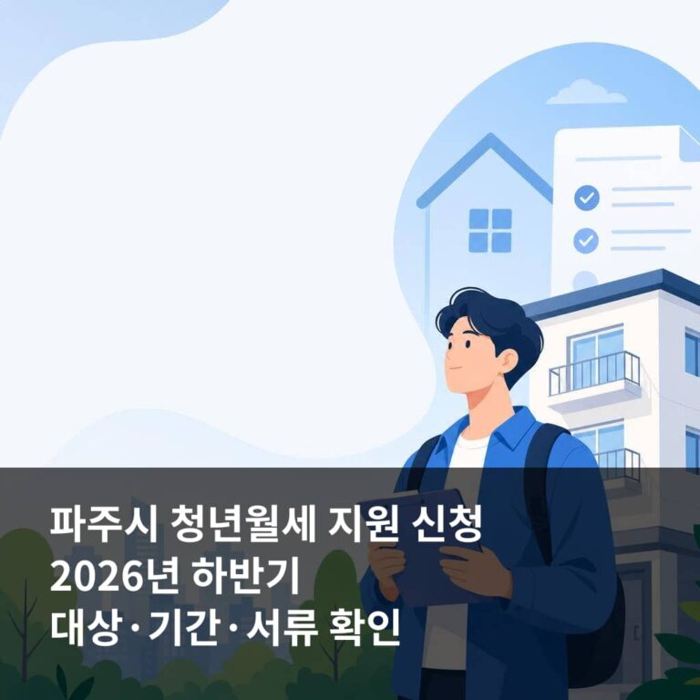 파주시 청년월세 지원 신청