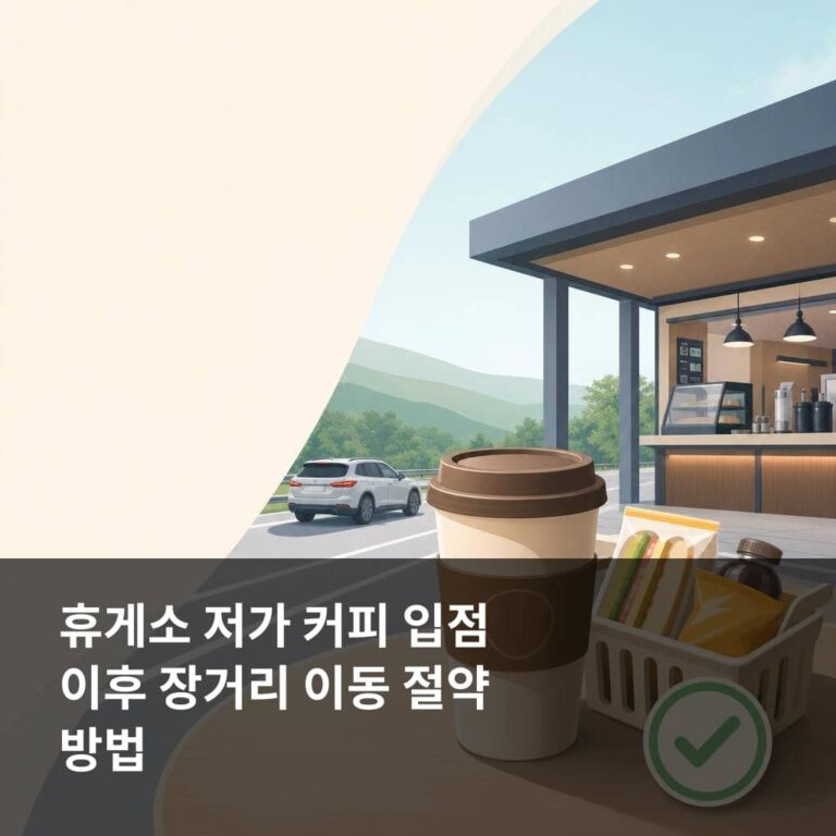 휴게소 저가 커피 입점 이후 장거리 이동 절약 방법