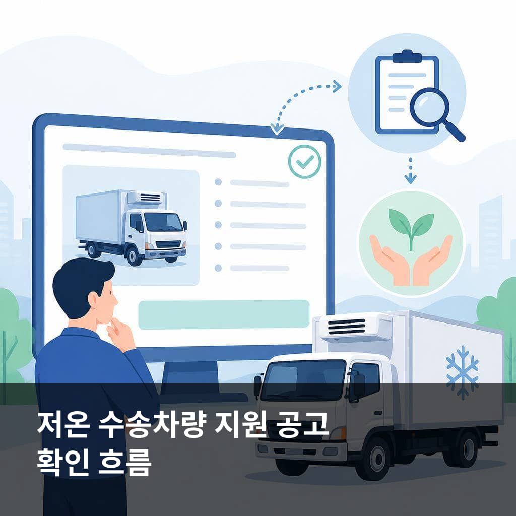 3분기 국내 저온 수송차량 지원업체 모집 공고 확인 흐름