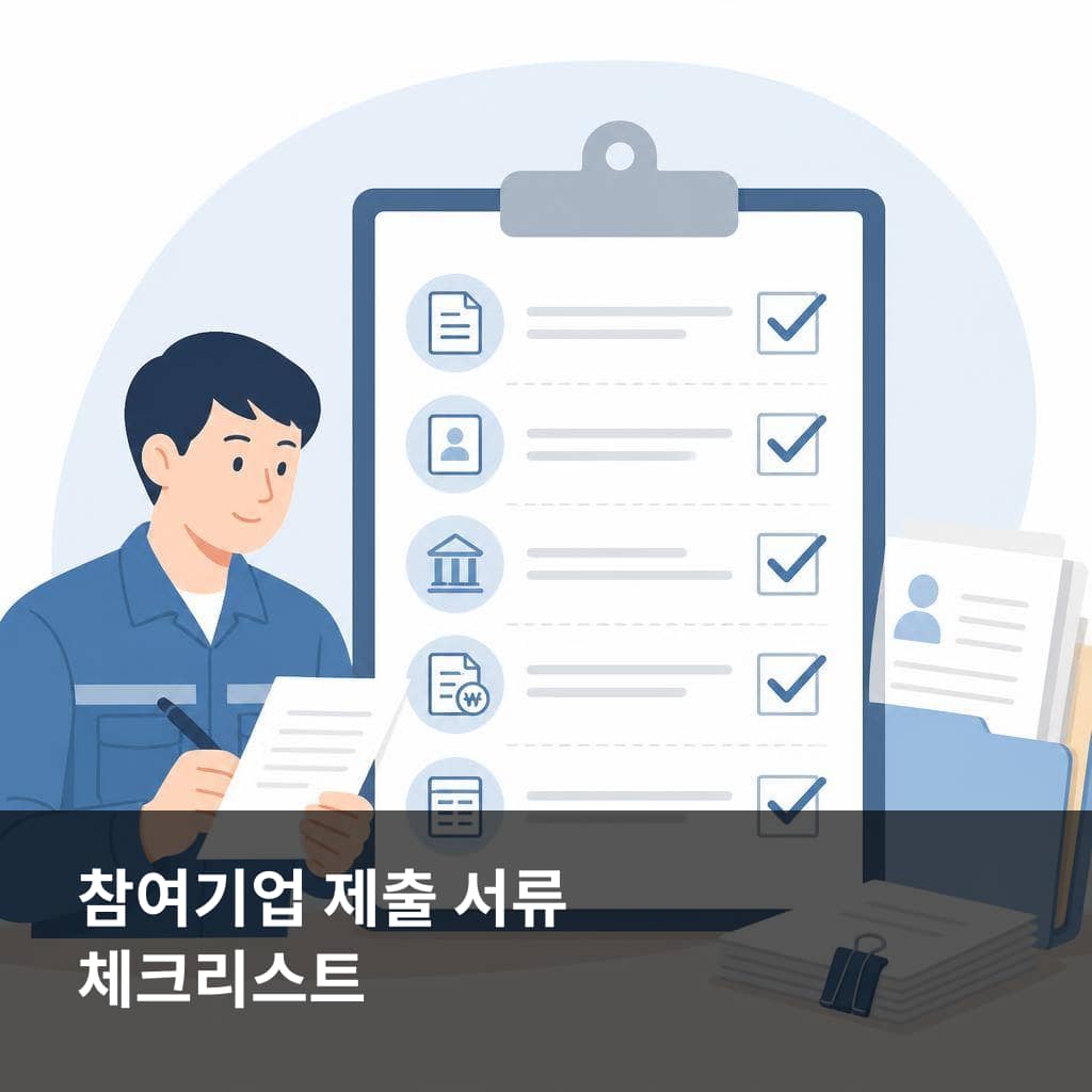 자동차 부품업종 근로자 지역정착 지원사업 제출 서류 체크리스트