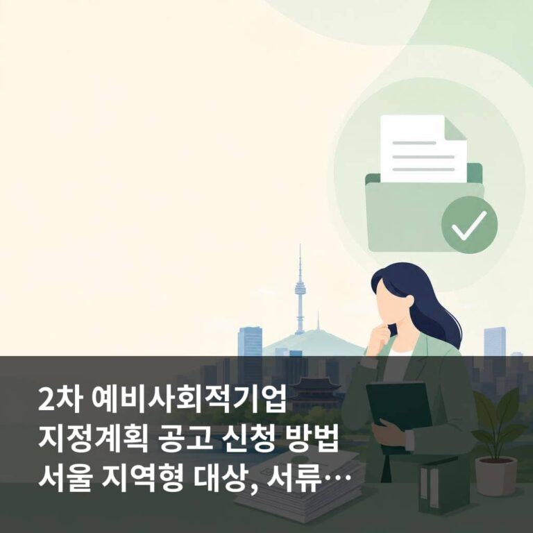 2차 예비사회적기업 지정계획 공고