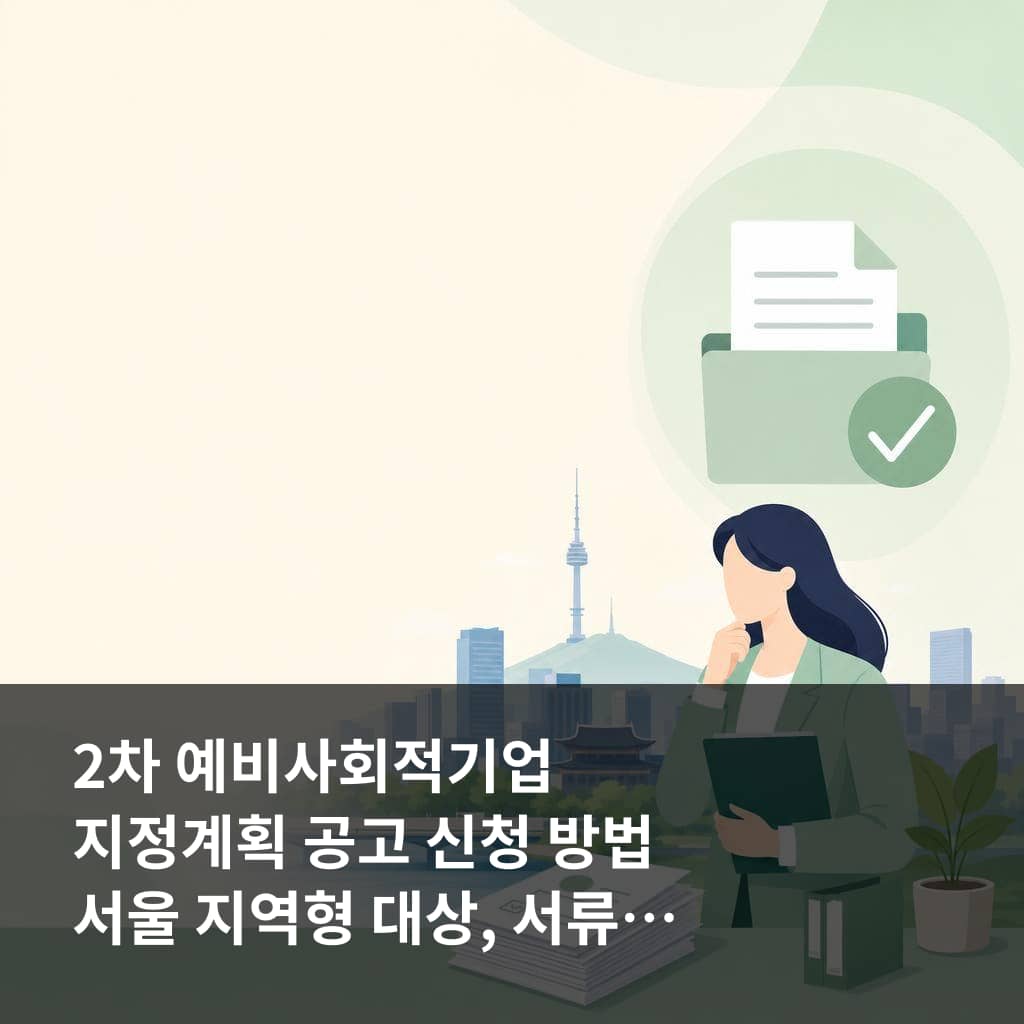 2차 예비사회적기업 지정계획 공고