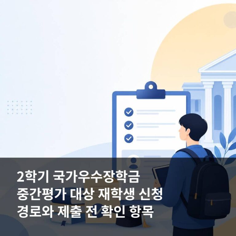 2학기 국가우수장학금 중간평가 대상 재학생