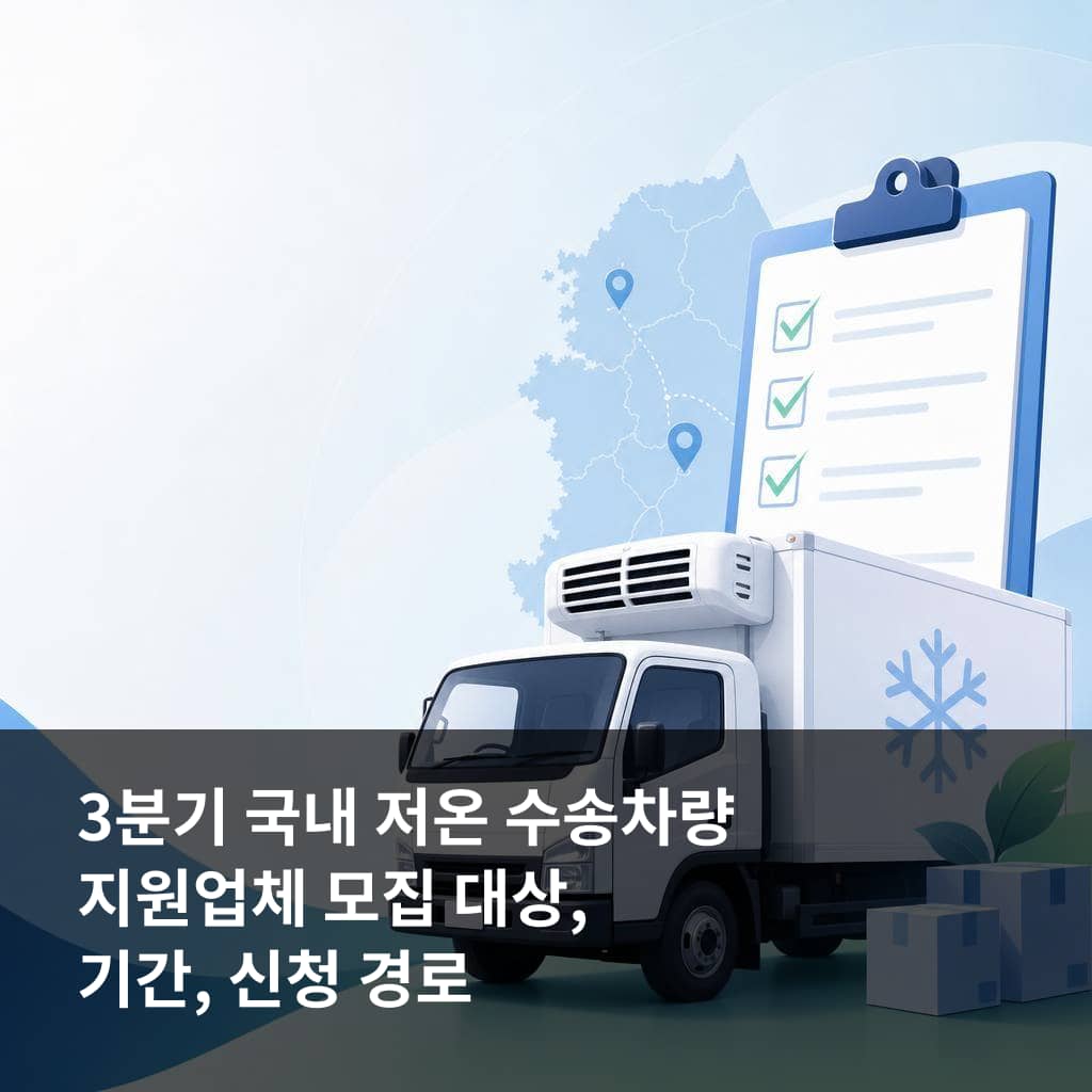 3분기 국내 저온 수송차량 지원업체 모집