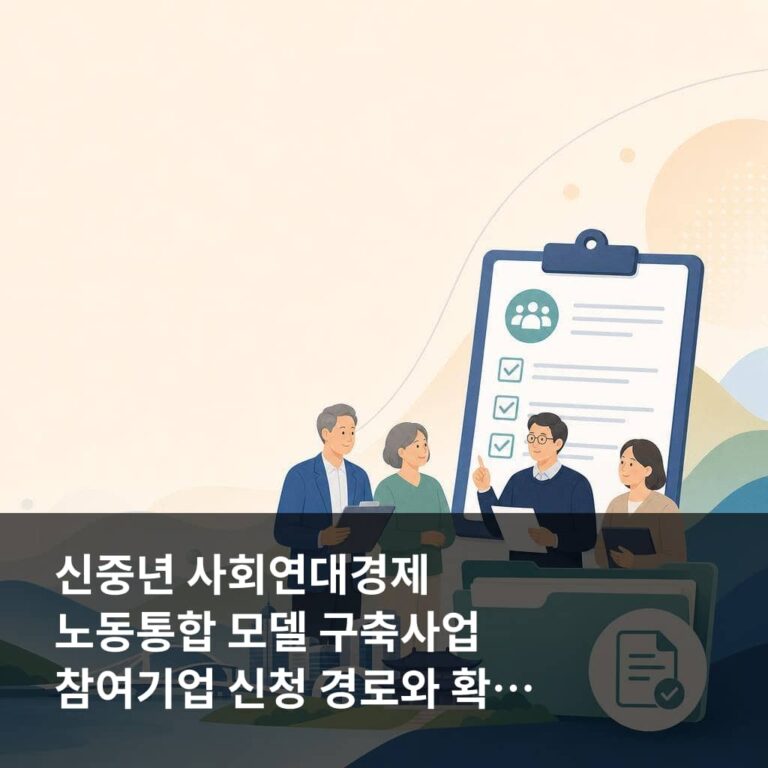 신중년 사회연대경제 노동통합 모델 구축사업