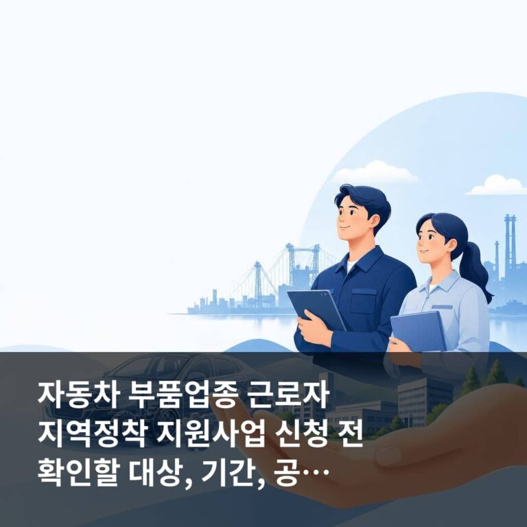 자동차 부품업종 근로자 지역정착 지원사업